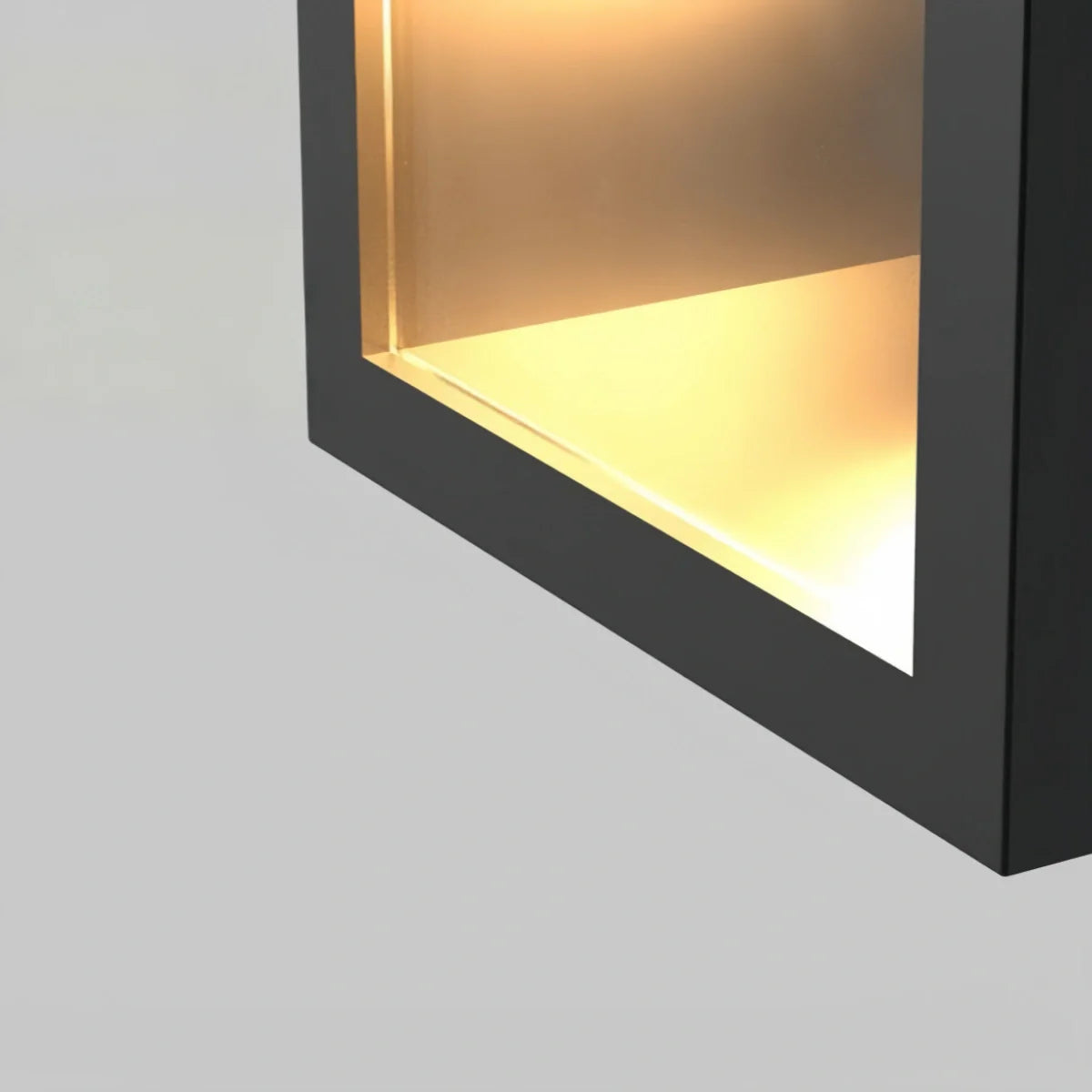 Irondale Industrial Outdoor Wall Lamp - Black Metal & Glass Cube Square Design for Garage