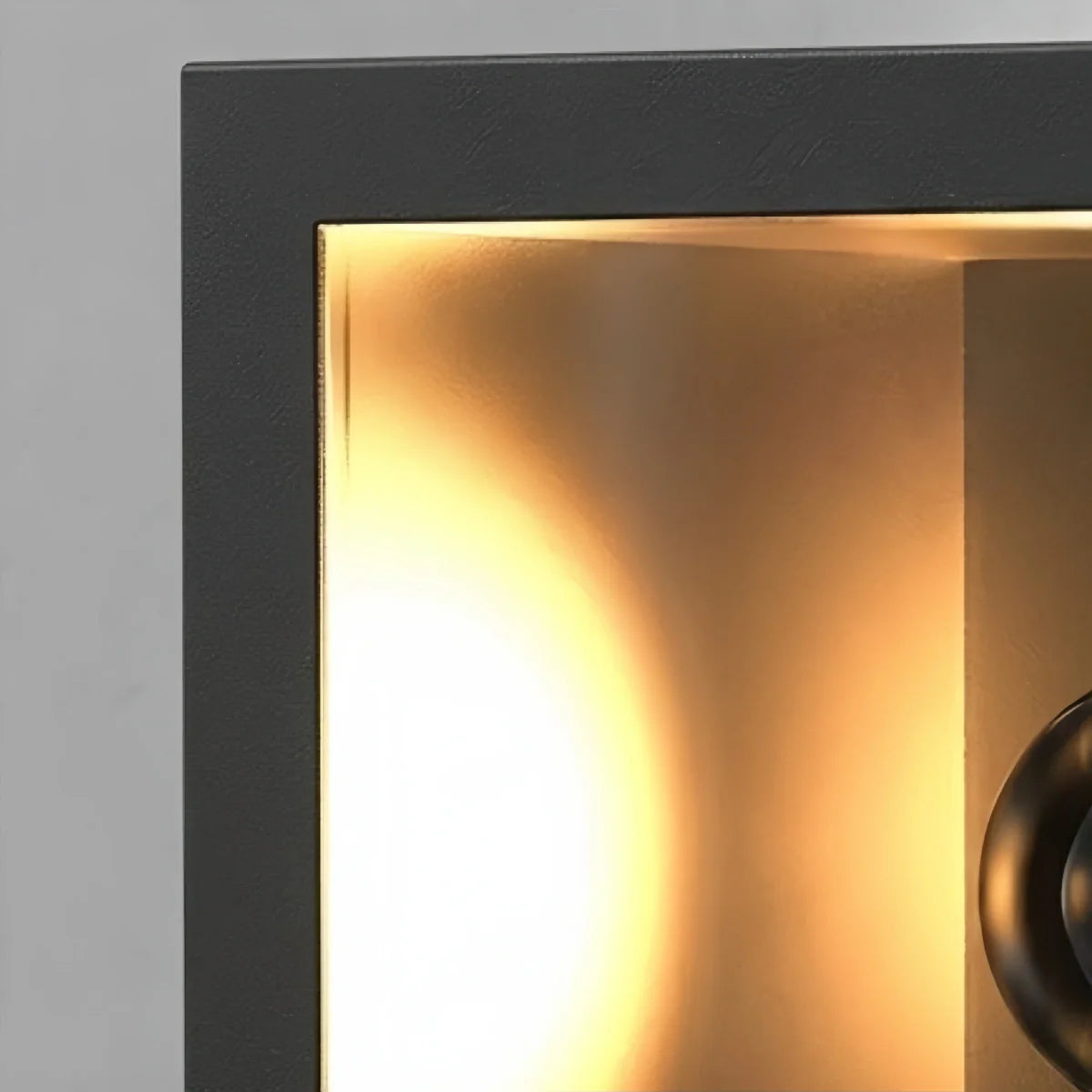 Irondale Industrial Outdoor Wall Lamp - Black Metal & Glass Cube Square Design for Garage