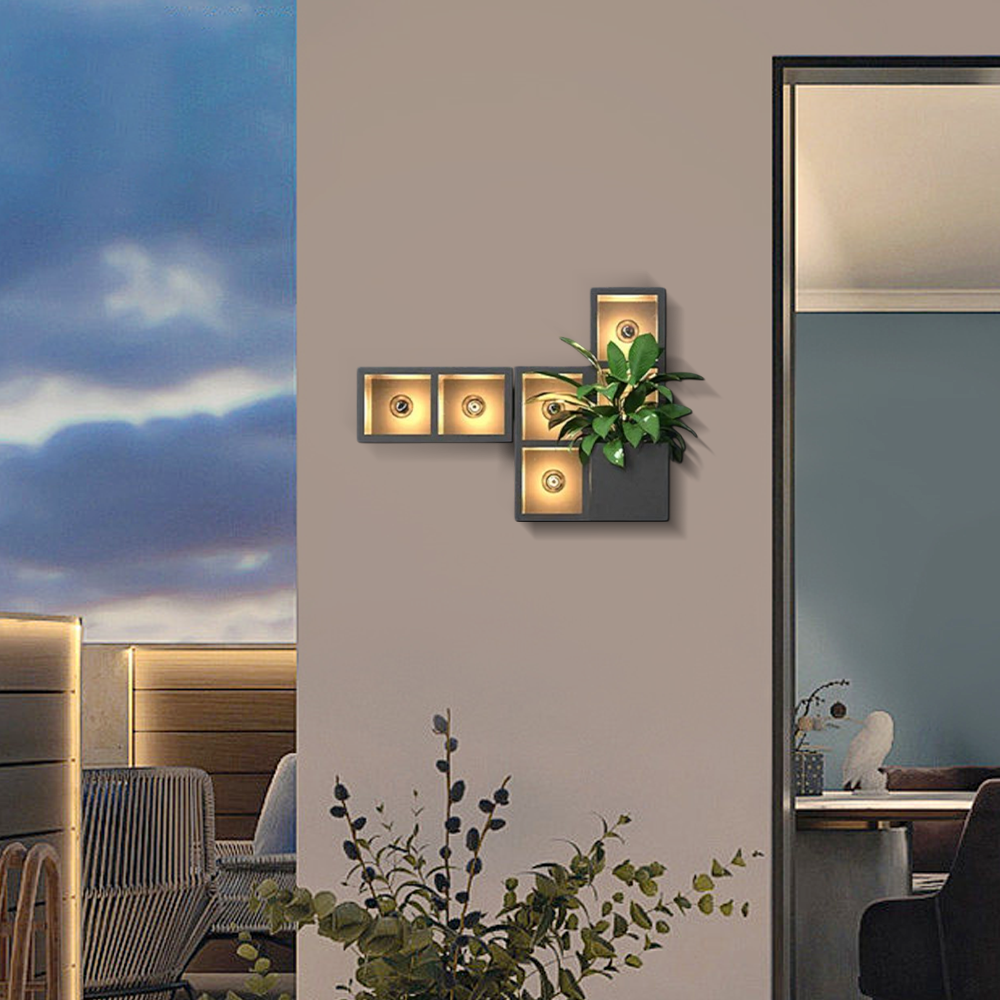 Nuvlight- Black Metal & Glass Design for Garage