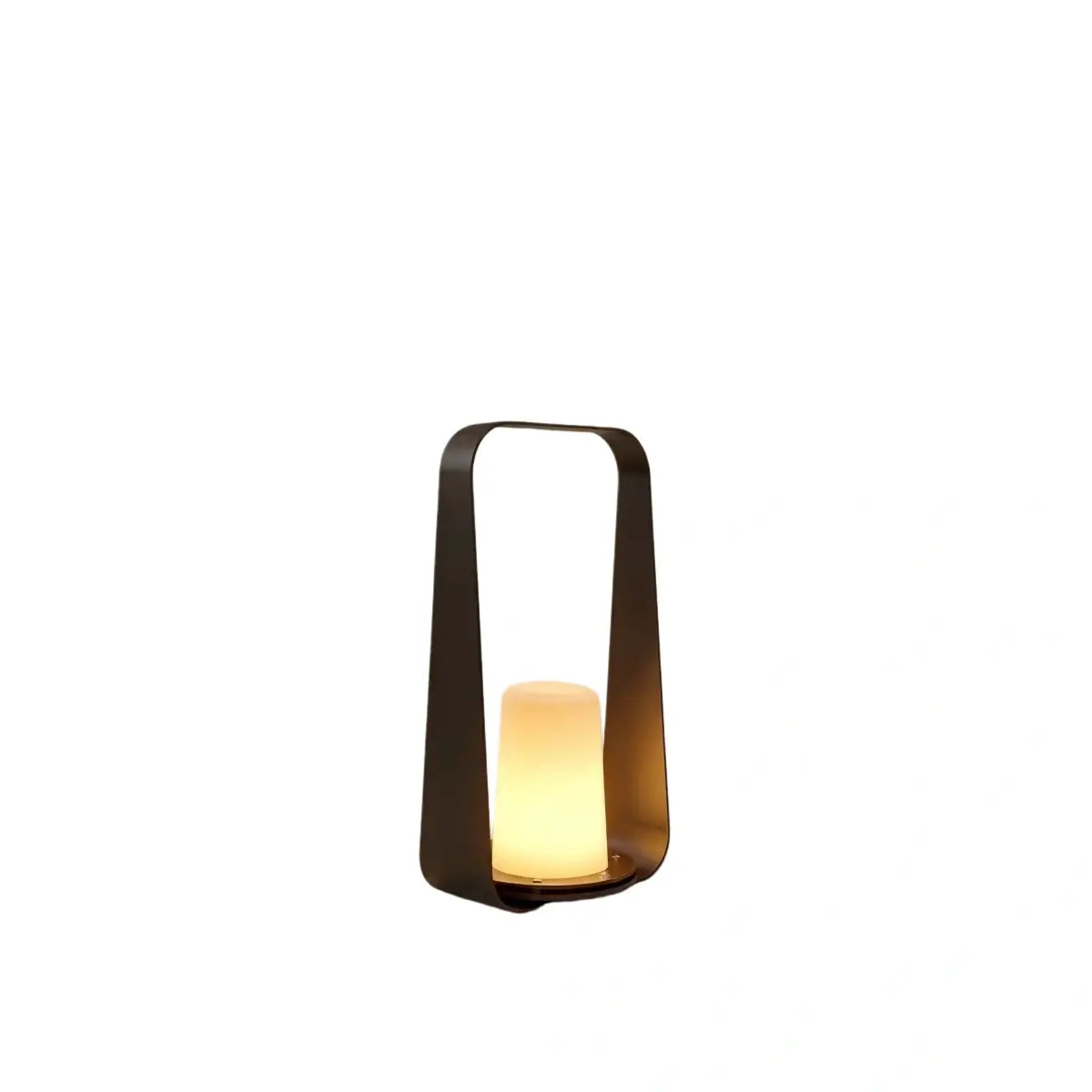 Lunara Modern Portable Floor Lamp - Rechargeable Outdoor Light in Coffee/Grey