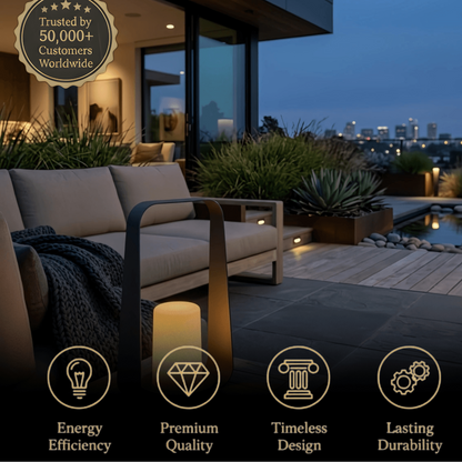Lunara Modern Portable Floor Lamp - Rechargeable Outdoor Light in Coffee/Grey