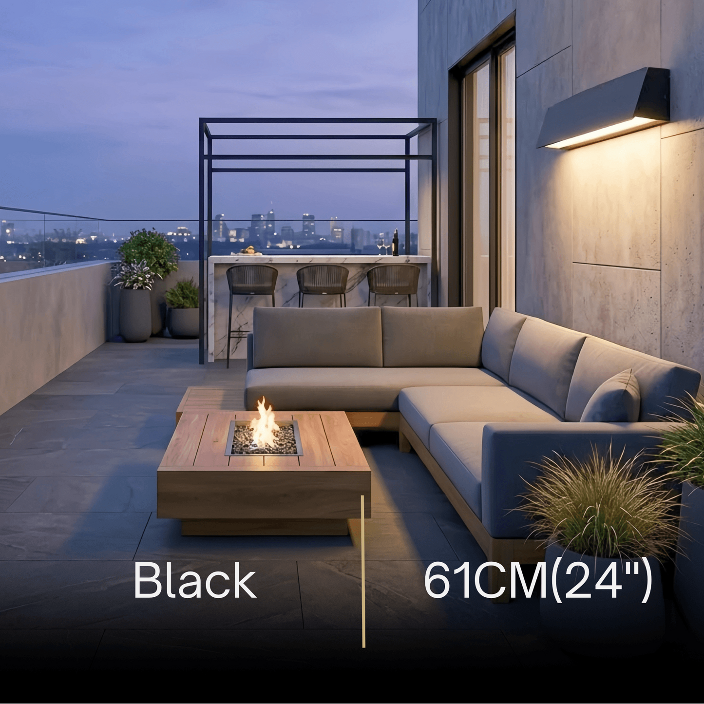 Arcato Modern Outdoor Wall Lamp - White/Black Metal Rectangular Design for Garden