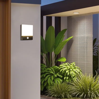 Arcato Modern Outdoor Wall Lamp --Metal/Acrylic Square Design for Garden