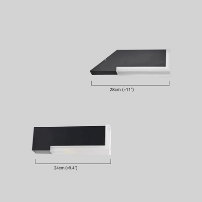 Irondale Modern Outdoor Wall Lamp - Black Metal & Acrylic Irregular Design for Garden