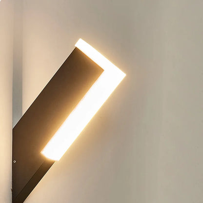Irondale Modern Outdoor Wall Lamp - Black Metal & Acrylic Irregular Design for Garden
