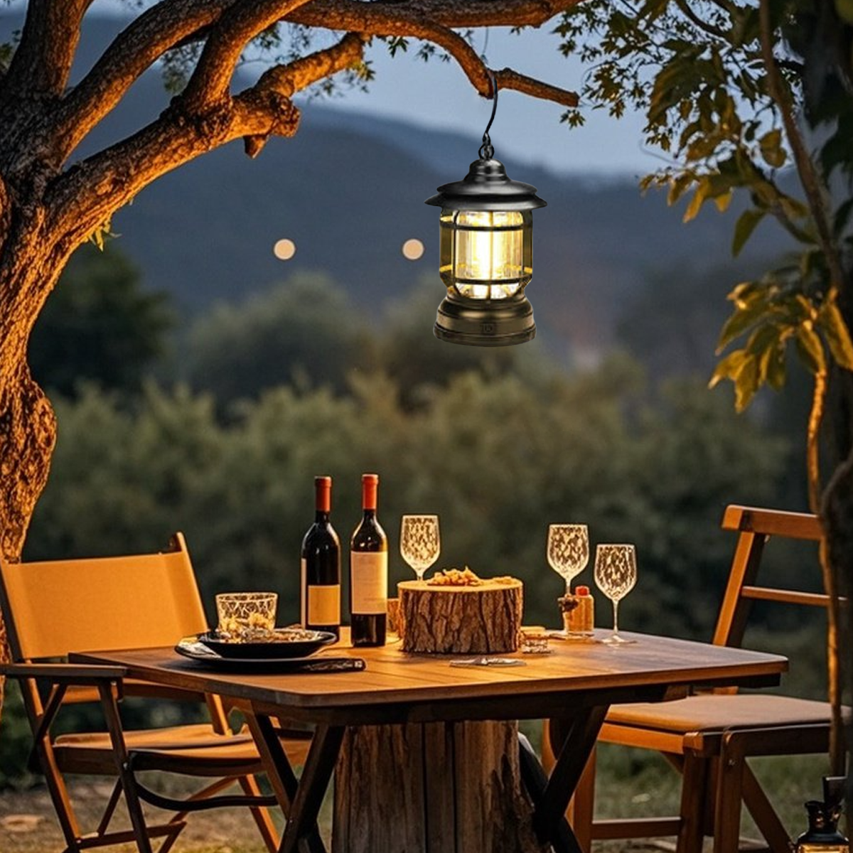 Irondale Vintage Outdoor Pathway Lights - Black/White Acrylic Resin Lantern for Terrace