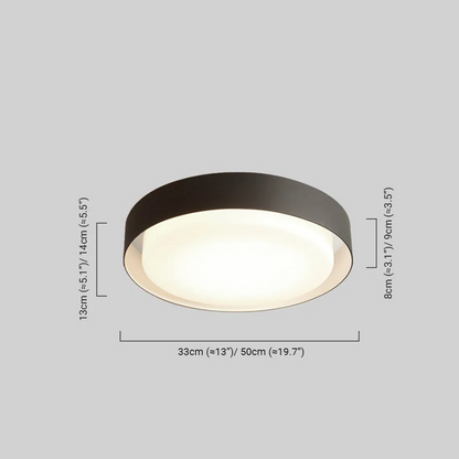 Embrace Modern Black Outdoor Ceiling Lights Metal Acrylic Round Outdoor