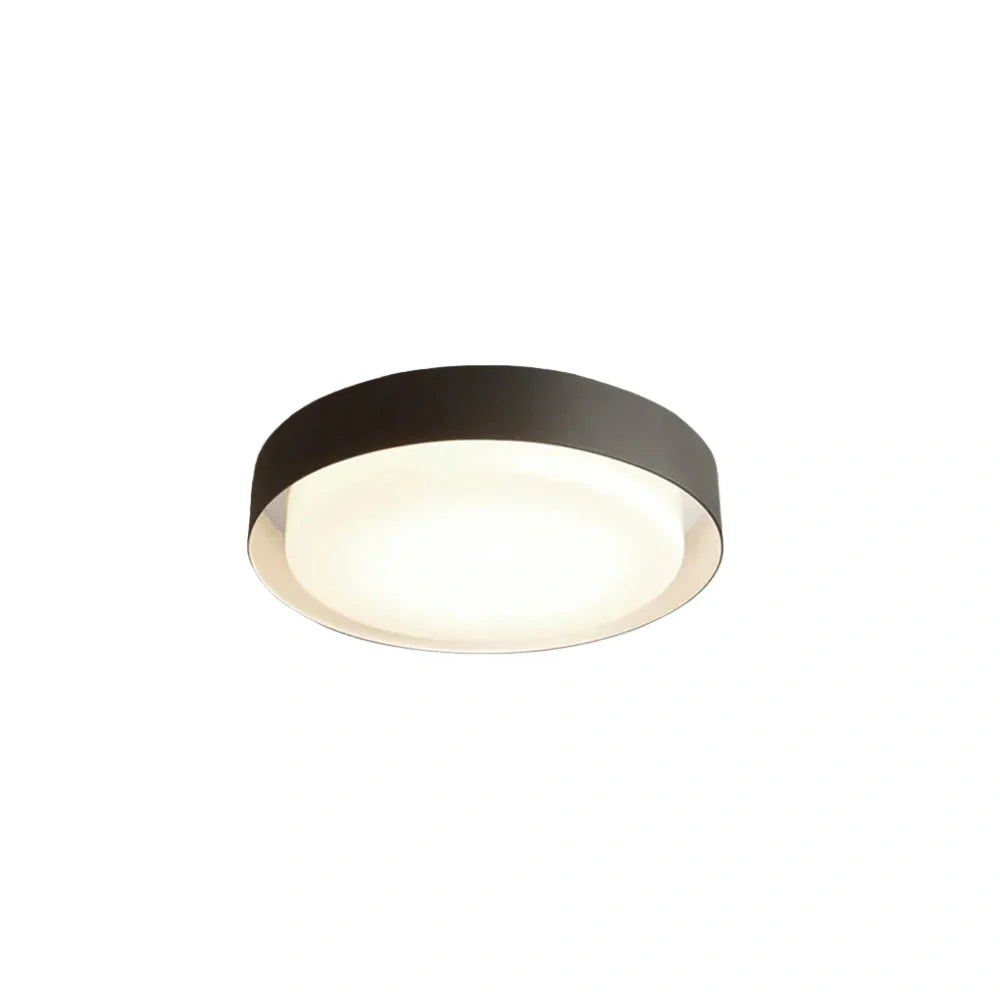 Nuvlight Black Outdoor Ceiling Lights Metal Acrylic Round Outdoor