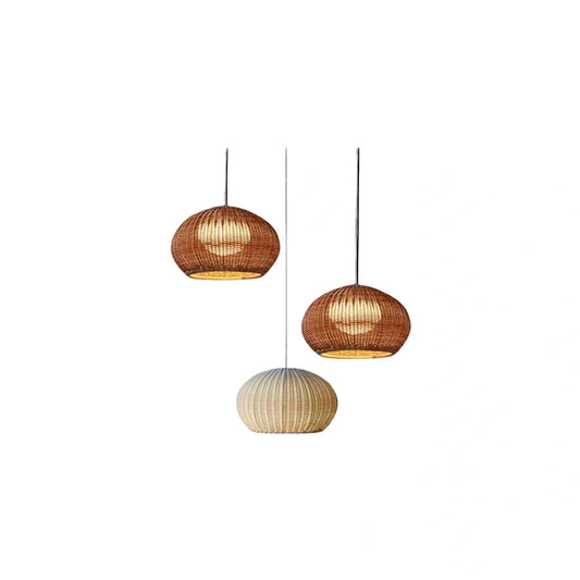 Nuvlight Outdoor Pendant Light Rattan Lantern Garden