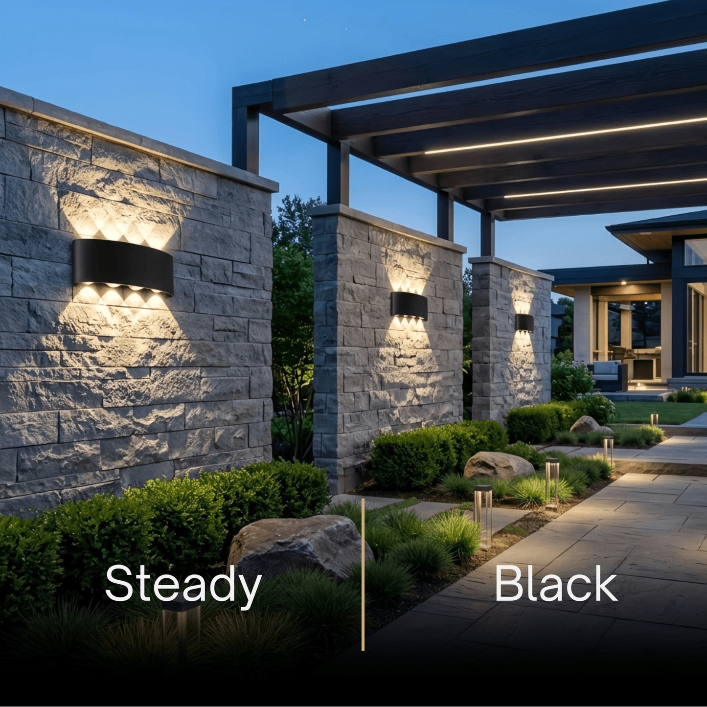 Arcato Modern Outdoor Wall Lamp - Black/White Metal Design for Corridor & Garden