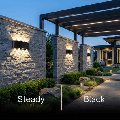 Arcato Modern Outdoor Wall Lamp - Black/White Metal Design for Corridor & Garden