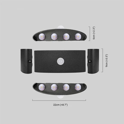Arcato Modern Outdoor Wall Lamp - Black/White Metal Design for Corridor & Garden