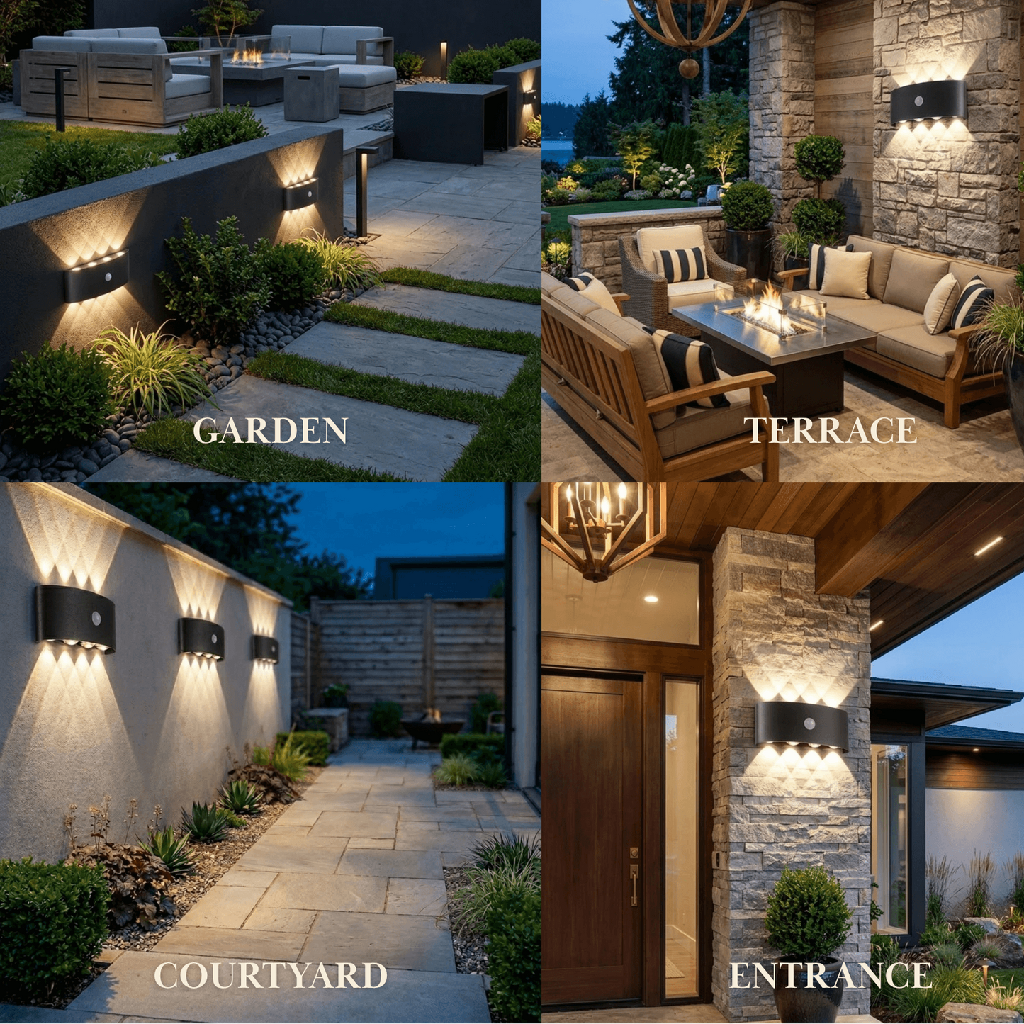 Arcato Modern Outdoor Wall Lamp - Black/White Metal Design for Corridor & Garden