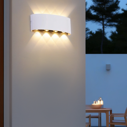 Arcato Modern Outdoor Wall Lamp - Black/White Metal Design for Corridor & Garden