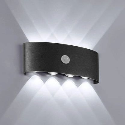 Arcato Modern Outdoor Wall Lamp - Black/White Metal Design for Corridor & Garden