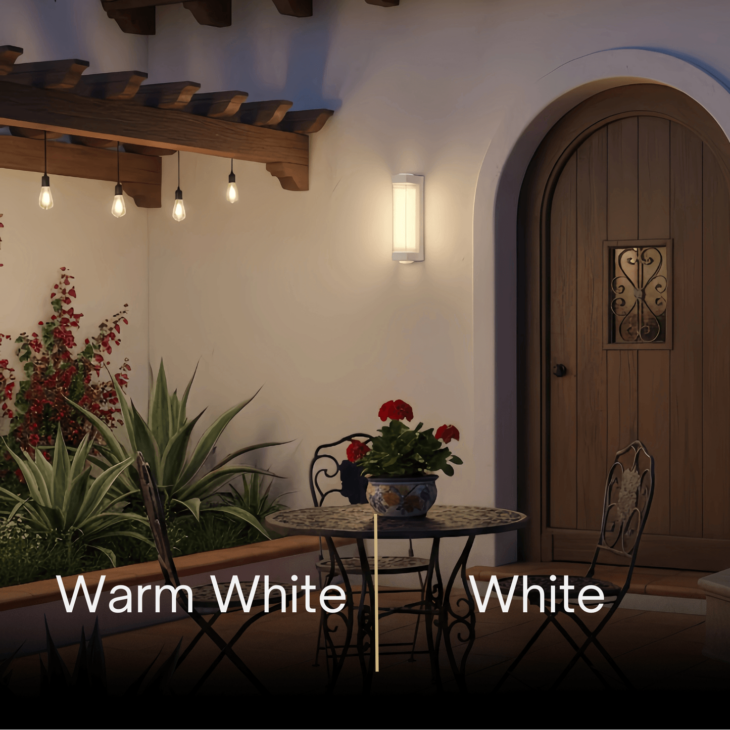 Arcato Nordic Outdoor Wall Lamp – White/Black Acrylic Light for Courtyard/Patio