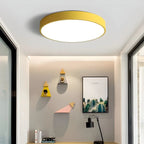 Modern Macaron Ceiling Light - Minimalist Circular LED Flush Mount for Nursery & Playroom