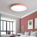 Modern Macaron Ceiling Light - Minimalist Circular LED Flush Mount for Nursery & Playroom