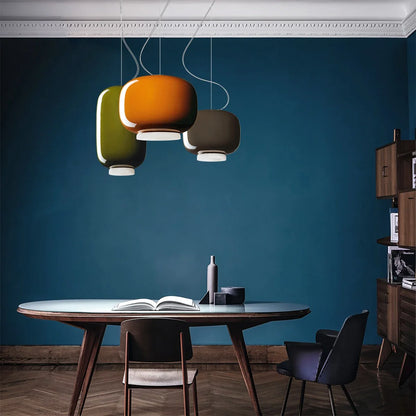 Tinted Glass Pendant Light for Kitchen Island