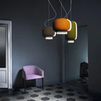 Modern Tinted Glass Lantern - Artistic Colored Pendant Light for Kitchen Island & Bar