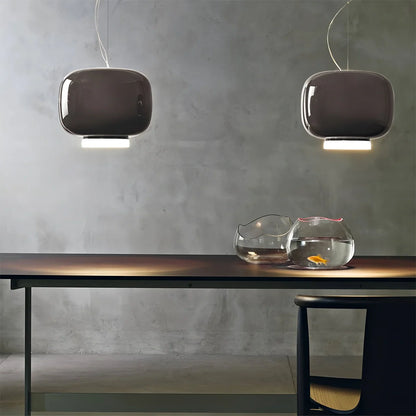 Tinted Glass Pendant Light for Kitchen Island