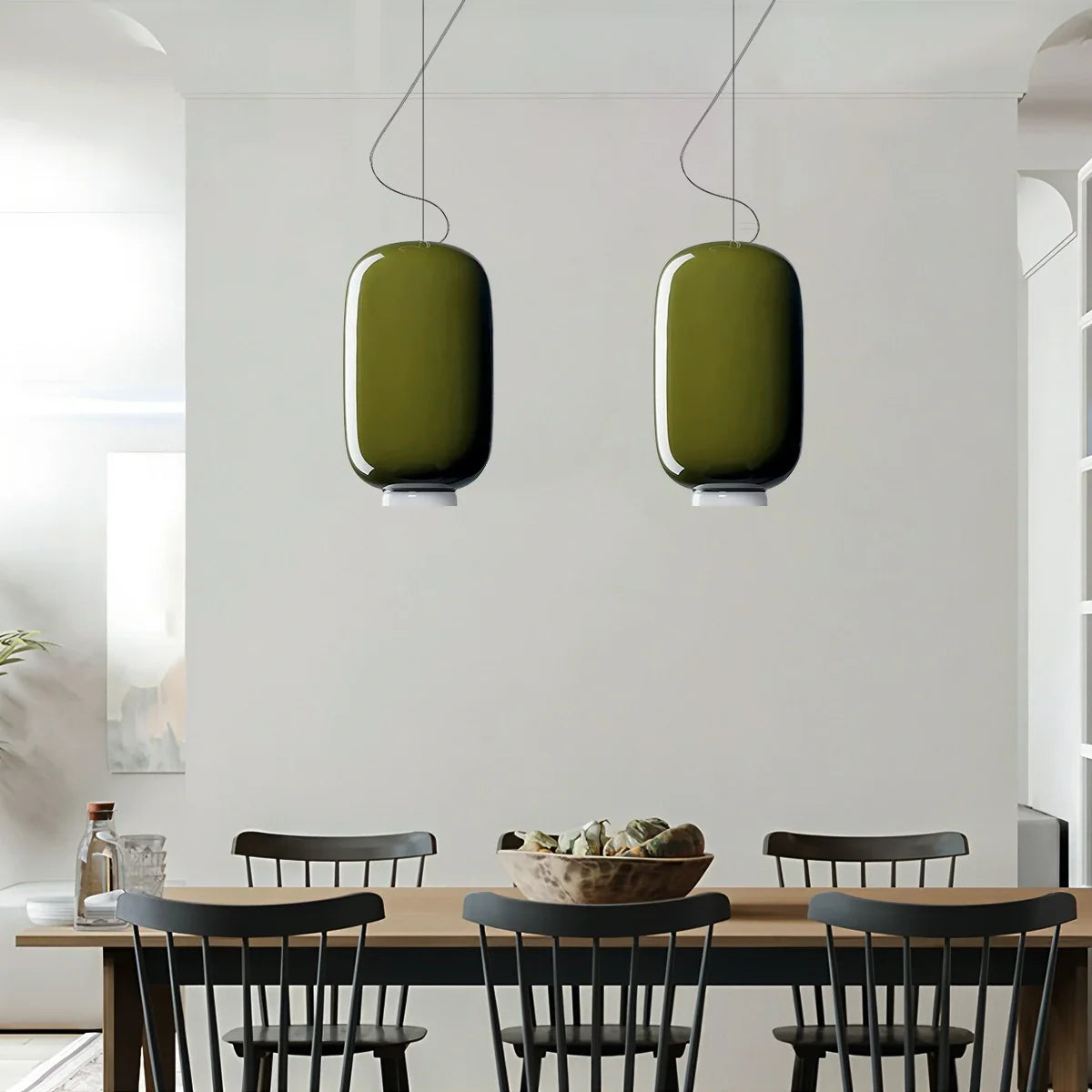 Tinted Glass Pendant Light for Kitchen Island
