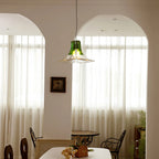 Murano Gradient Glass Pendant - Hand-Blown Petal Chandelier with Ombre Artistic Glow for Dining Room
