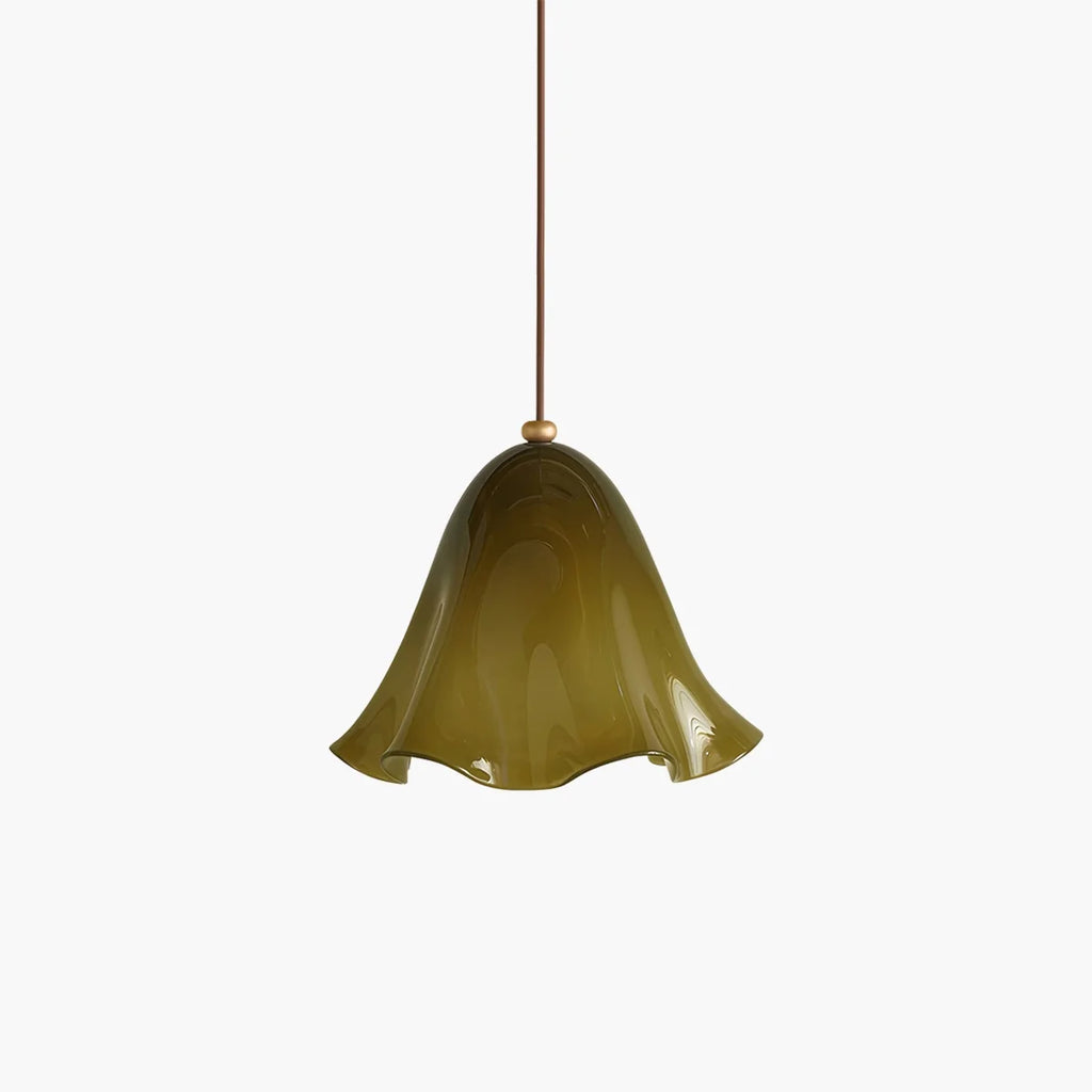 Nuvlight Vintage Flower Colored Glass Pendant Light