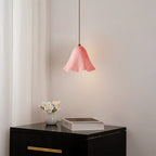 Tiffany Style Floral Pendant Light - Hand-Crafted Stained Glass Flower Hanging Lamp for Dining & Bedroom