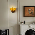 Vintage Flower Sconce - Tiffany Style Floral Colored Glass Wall Lamp for Bedside & Vanity
