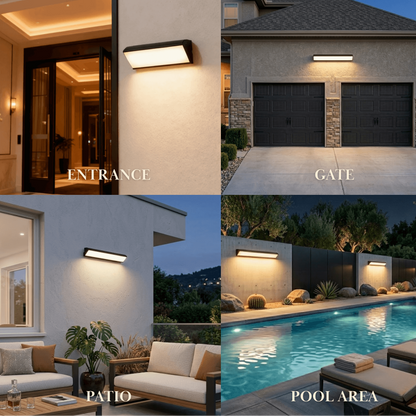 Arcato Minimalist Outdoor Wall Lamp - Light for Courtyard