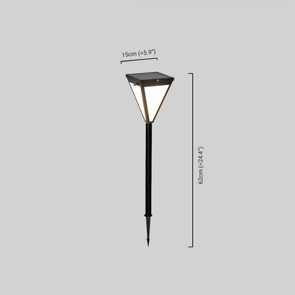 Arcato Modern Solar Outdoor Path Light -  Black Metal Design