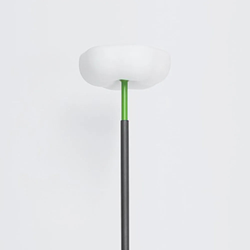 Irondale Modern Outdoor Floor Lamp - Black Metal & Acrylic Bowled Design for Courtyard