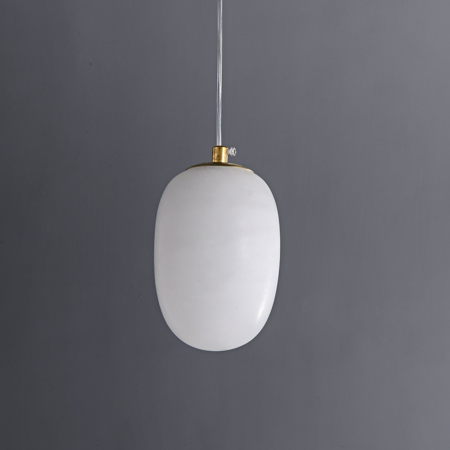 Natural Alabaster Pendant Lamp - Modern Stone Hanging Light for Dining Table