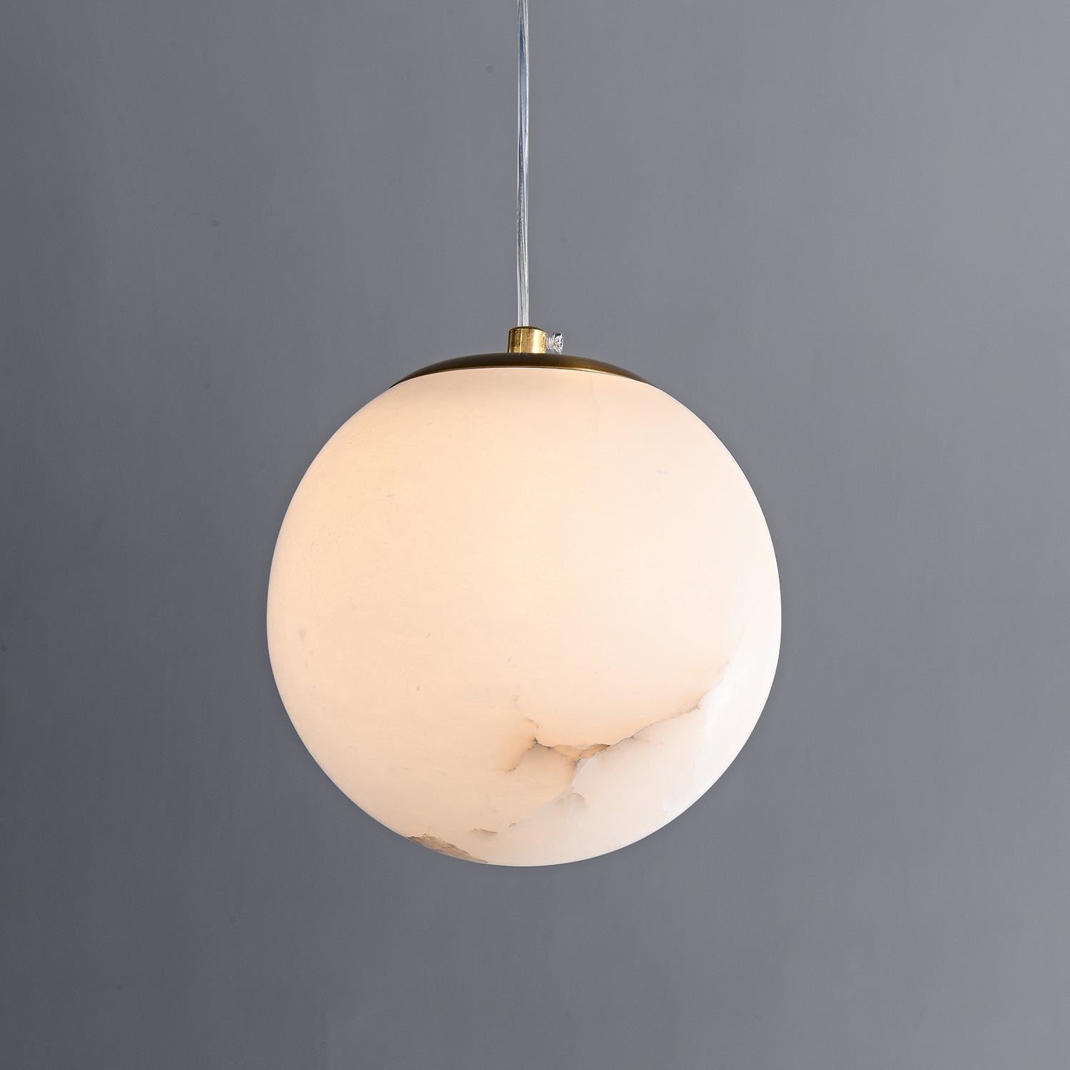 Natural Alabaster Pendant Lamp - Modern Stone Hanging Light for Dining Table
