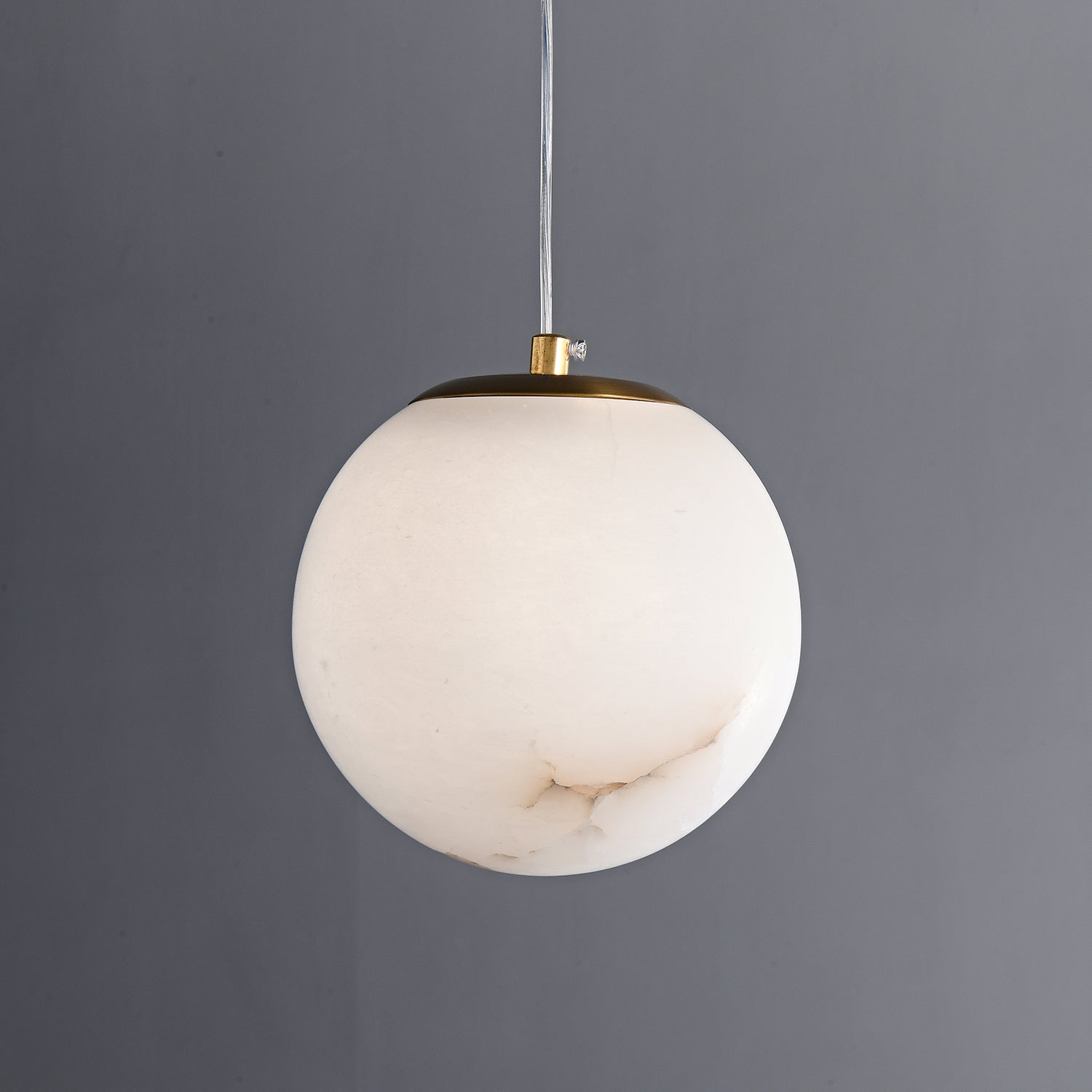 Natural Alabaster Pendant Lamp - Modern Stone Hanging Light for Dining Table