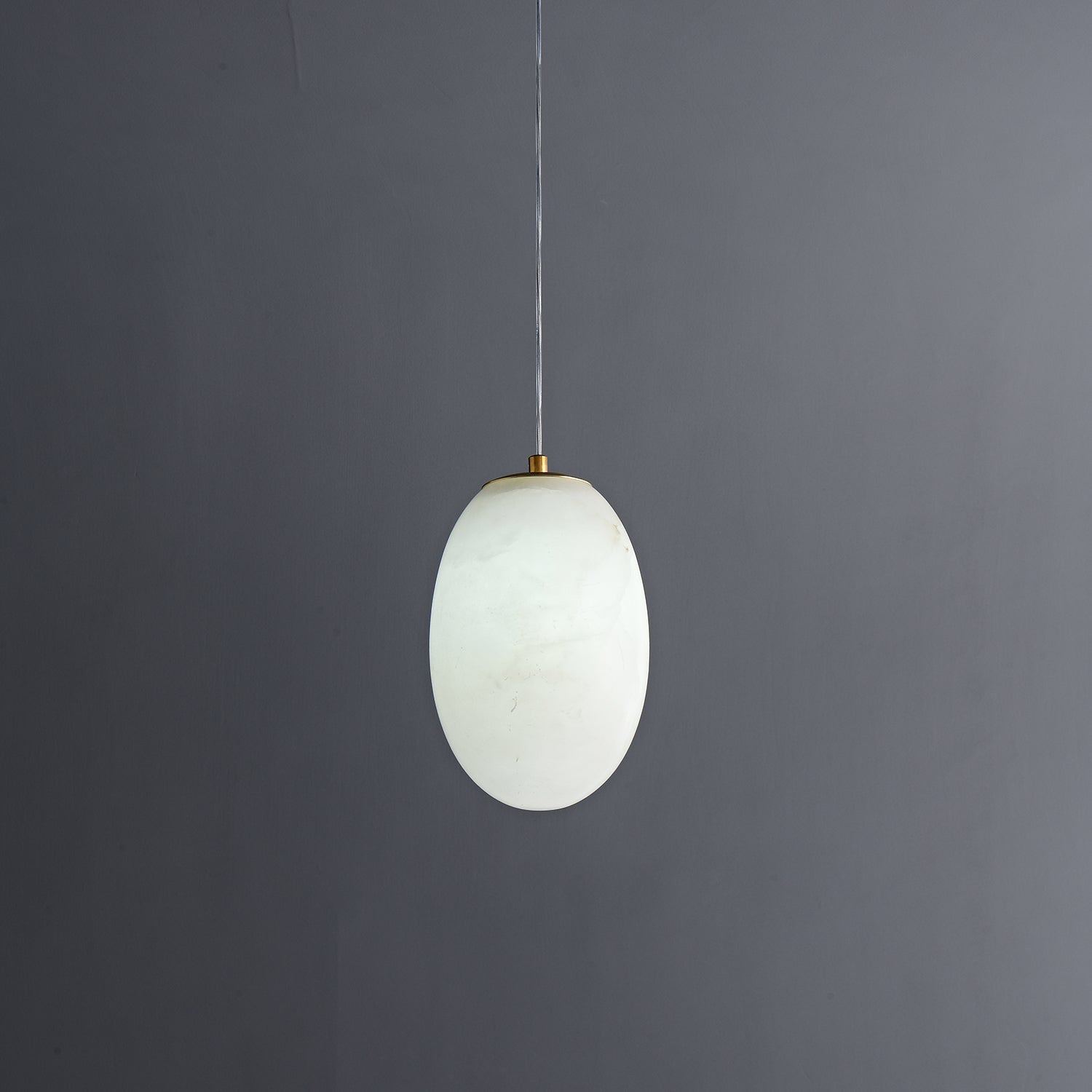 Natural Alabaster Pendant Lamp - Modern Stone Hanging Light for Dining Table