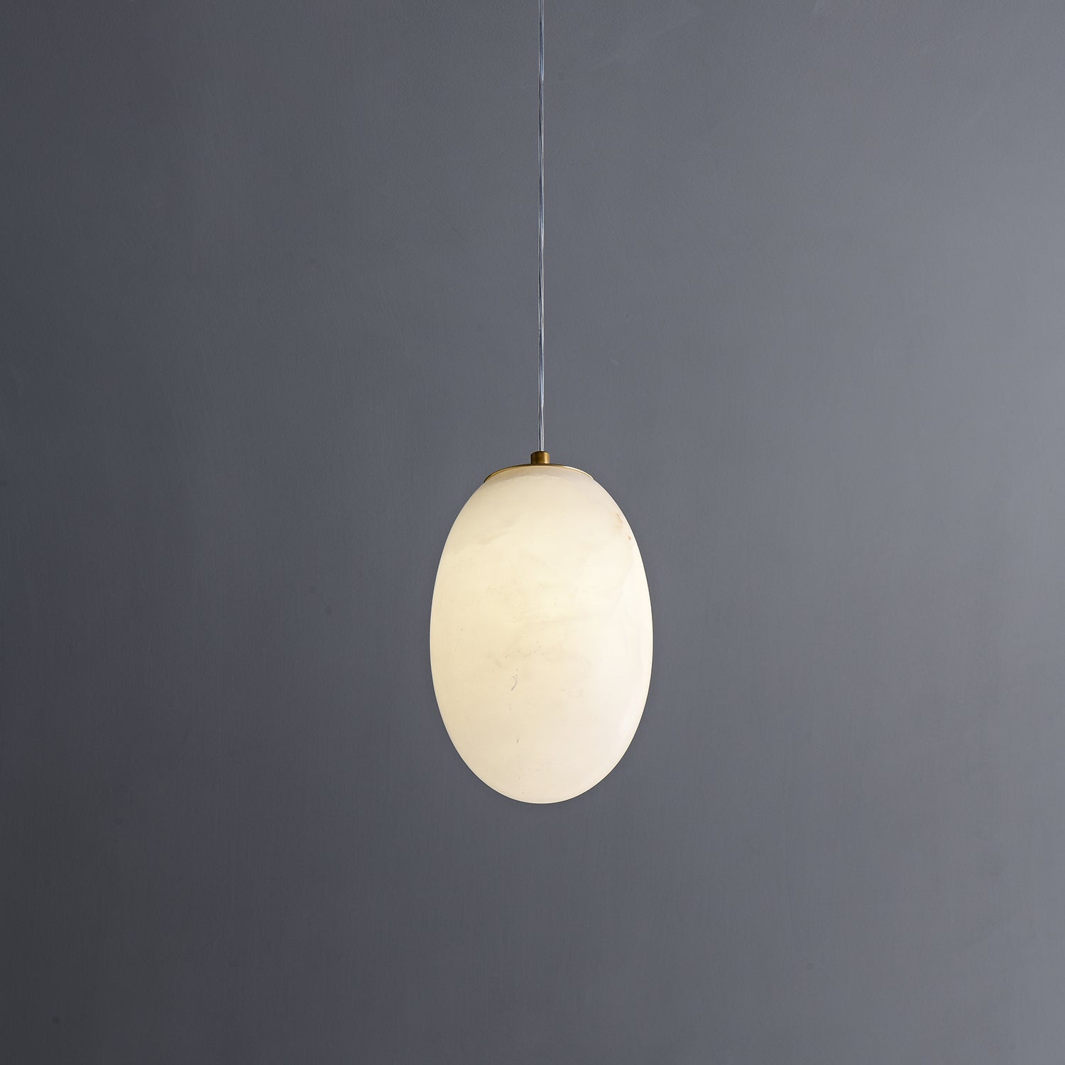 Natural Alabaster Pendant Lamp - Modern Stone Hanging Light for Dining Table