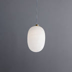 Natural Alabaster Pendant Lamp - Modern Stone Hanging Light for Dining Table
