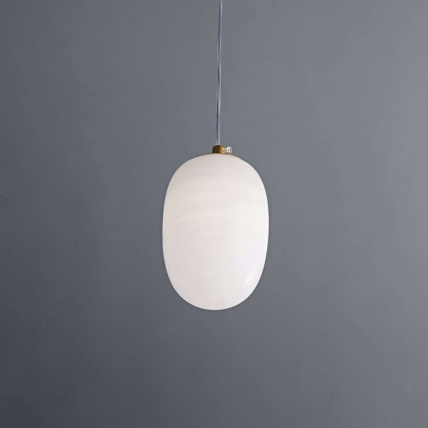 Natural Alabaster Pendant Lamp - Modern Stone Hanging Light for Dining Table