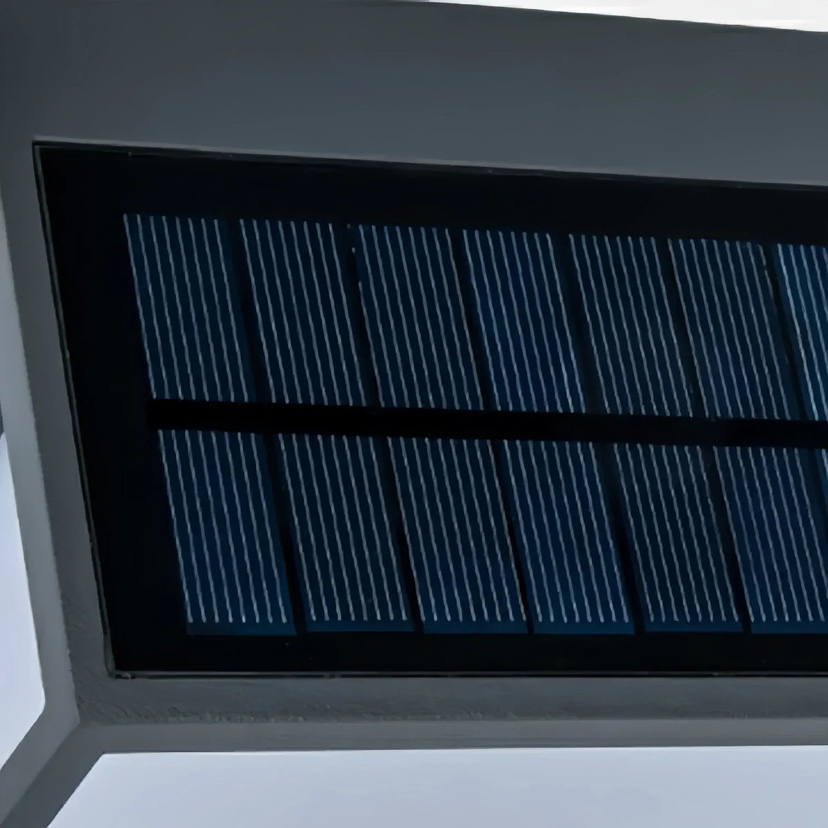 Arcato Modern Rectangular Outdoor Wall Sconce – Black Acrylic Solar Light with Sensor