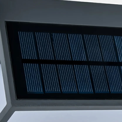 Arcato Modern Rectangular Outdoor Wall Sconce – Black Acrylic Solar Light with Sensor