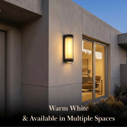 Arcato Nordic Outdoor Wall Lamp – White/Black Acrylic Light for Courtyard/Patio