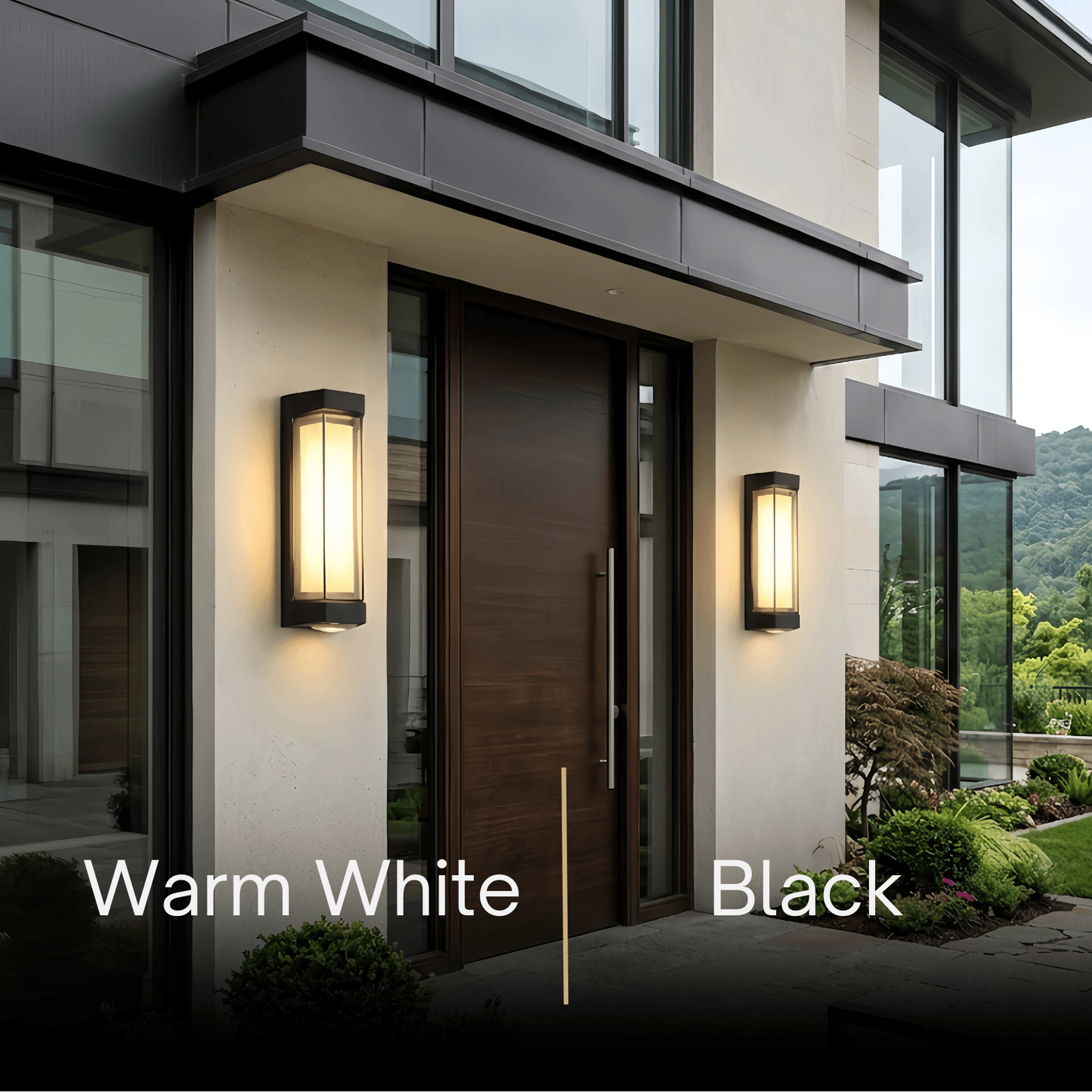 Arcato Nordic Outdoor Wall Lamp – White/Black Acrylic Light for Courtyard/Patio