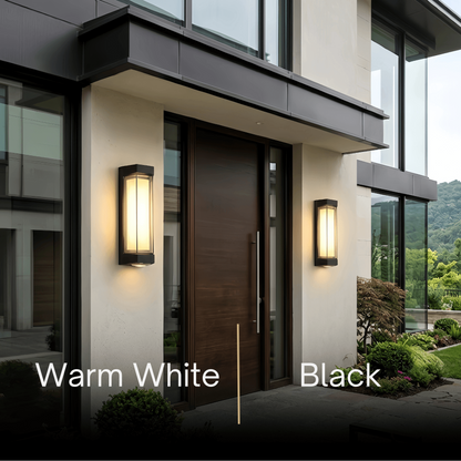 Arcato Nordic Outdoor Wall Lamp – White/Black Acrylic Light for Courtyard/Patio