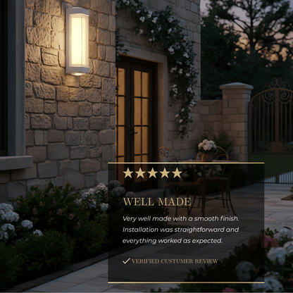 Arcato Nordic Outdoor Wall Lamp – White/Black Acrylic Light for Courtyard/Patio