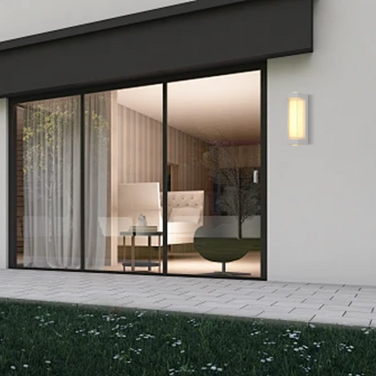Nuvlight Nordic Outdoor Wall Lamp – White/Black Acrylic Light for Courtyard/Patio