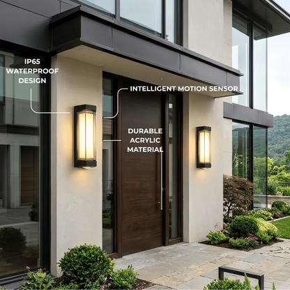 Arcato Nordic Outdoor Wall Lamp – White/Black Acrylic Light for Courtyard/Patio