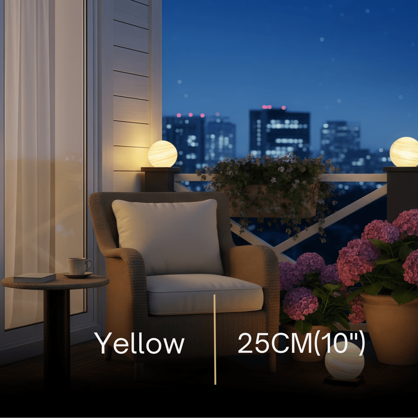 Lunara Art Deco Globe Outdoor Post Light – Moon-Shaped Metal/Glass Solar Pillar Lamp