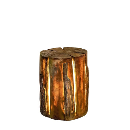 Botanica Art Deco Tree Stump Outdoor Lamp – Natural Wood-Look Resin for Courtyard/Garden